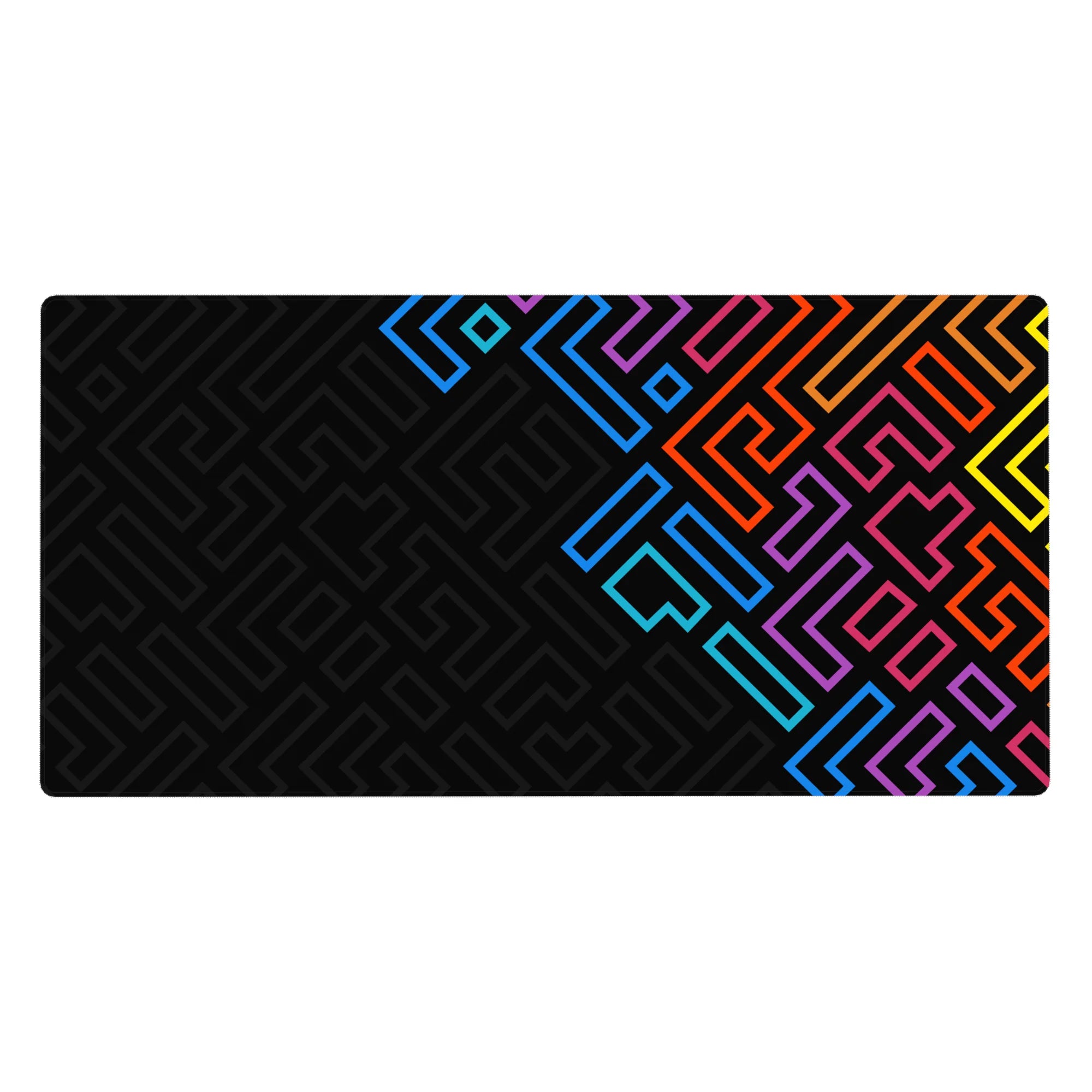 Geometry Abstract Deskmat | Mousepad | Deskpad - Neon Maze - AniChan