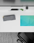 Geometry Abstract Deskmat | Mousepad | Deskpad - Aqua Serenity - AniChan