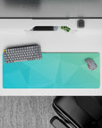 Geometry Abstract Deskmat | Mousepad | Deskpad - Aqua Serenity - AniChan