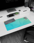 Geometry Abstract Deskmat | Mousepad | Deskpad - Aqua Serenity - AniChan