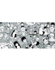 Ouran High School Host Club collage anime desk pad 36x16 inches with chibi faces, snacks, doodles.