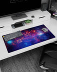 Starry nebula scene 32x16 inches mouse pad featuring tiny scattered stars over swirling cosmic clouds.