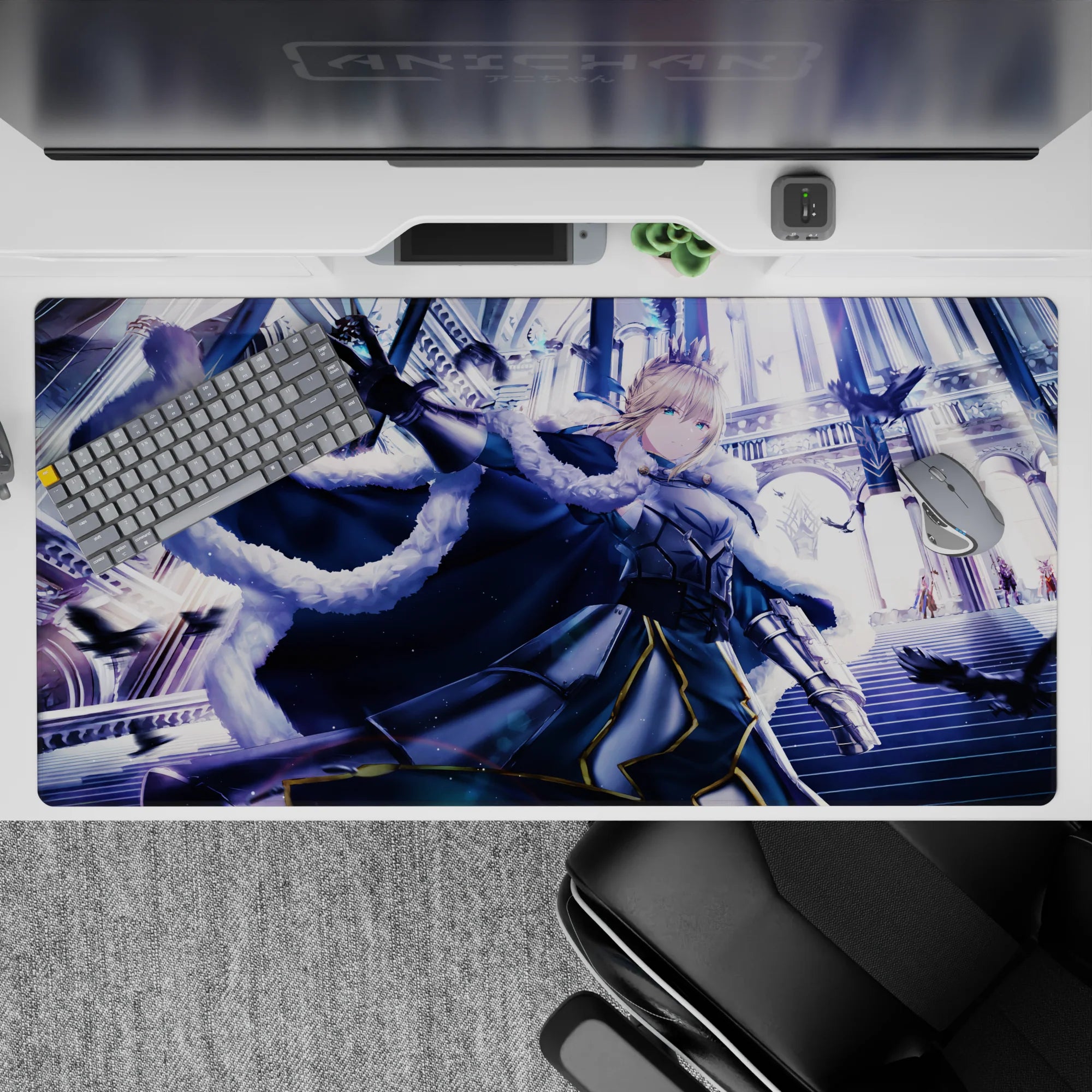 Fate Grand Order Deskmat | Mousepad | Deskpad - Saber's Royal Resolve - AniChan