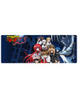High School DxD mouse pad 32x12 inches featuring Rias, Akeno, Koneko, Asia, Xenovia, Irina, and Issei with Boosted Gear.