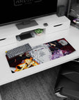 32x12 inches Naruto mouse pad showing Madara and Hashirama staring down as Naruto and Sasuke power up.