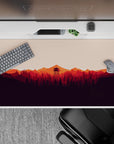 Vector Landscapes Deskmat | Mousepad | Deskpad - Sunset Watchtower