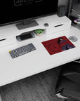 Madara Uchiha stands arms crossed on anime mouse pad 14x10 inches, scary-cool pose with Sharingan.