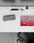 Geometry Abstract Deskmat | Mousepad | Deskpad - Crimson Gradient Geometry - AniChan