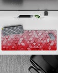 Geometry Abstract Deskmat | Mousepad | Deskpad - Crimson Gradient Geometry - AniChan