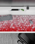 Geometry Abstract Deskmat | Mousepad | Deskpad - Crimson Gradient Geometry - AniChan