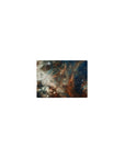 Galaxy nebula classic mouse pad 14x10 inches with swirling gradients and tiny star specks.