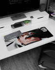 32x12 inches Naruto mouse pad showing Sasuke’s intense gaze as a crow cuts across his face.