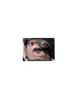 Classic anime mouse pad 14x10 inches with Sasuke Uchiha and crow overlay, smooth tracking surface.
