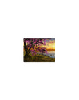 Fantasy Landscapes Deskmat | Mousepad | Deskpad - Sunset Blossom Retreat