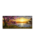 Fantasy Landscapes Deskmat | Mousepad | Deskpad - Sunset Blossom Retreat