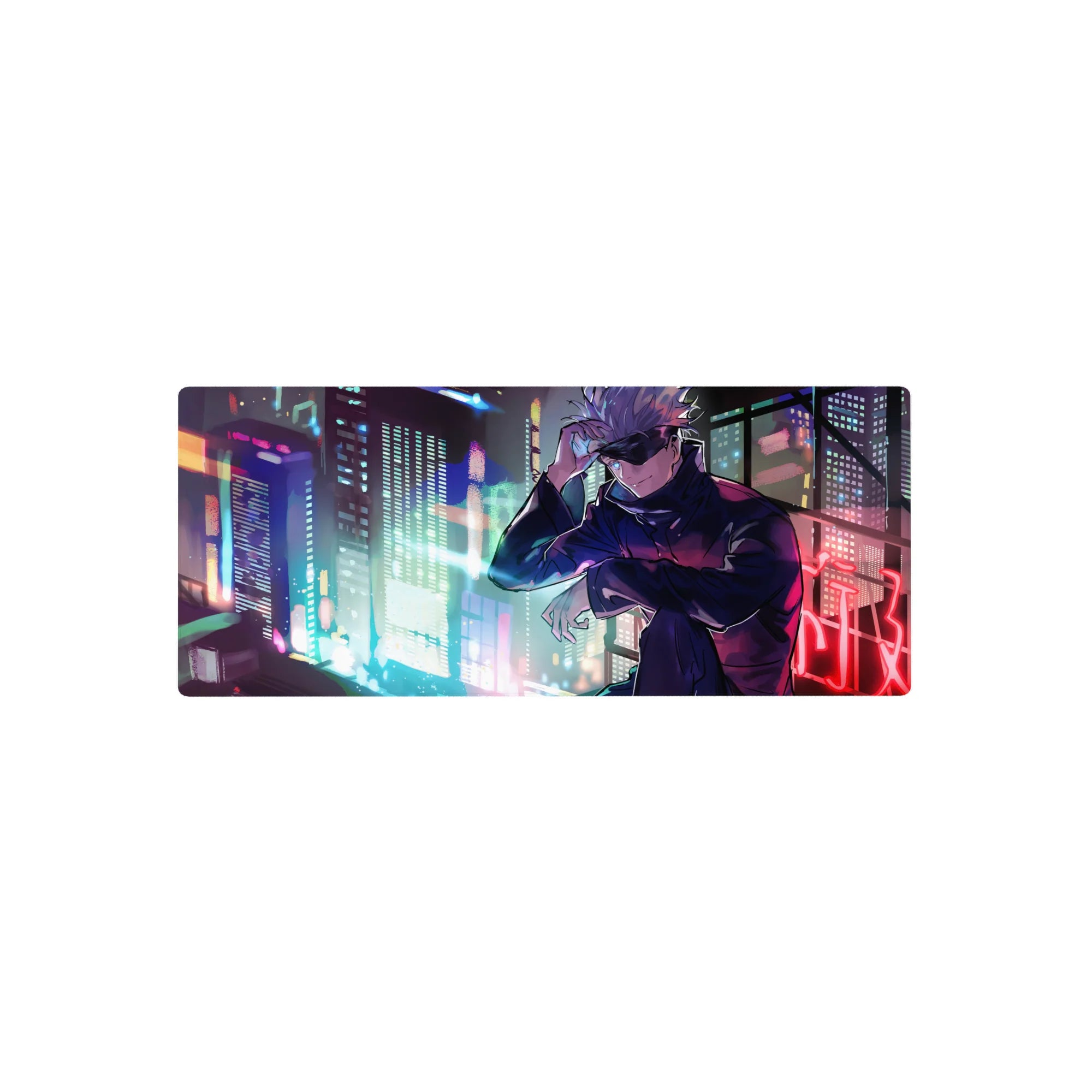 Jujutsu Kaisen - Anime Mouse Pad and Desk Pad - Neon City Gojo - AniChan