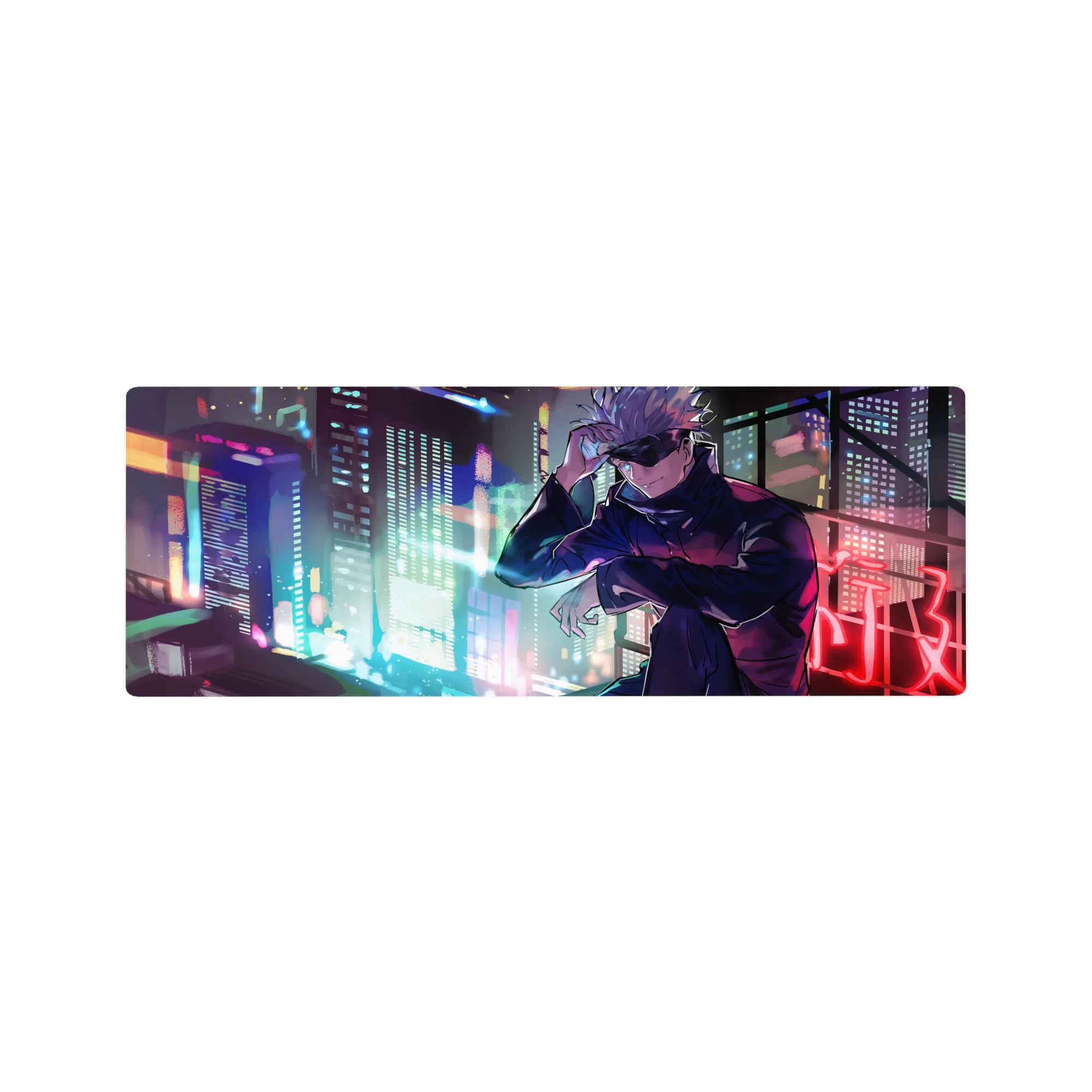 Jujutsu Kaisen - Anime Mouse Pad and Desk Pad - Neon City Gojo - AniChan