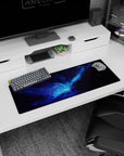 Cosmic portal scene mouse pad 32x12 inches featuring a bright galaxy core amid swirling space dust.