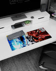 Ichigo anime mouse pad 28x12 inches with vibrant design showing his calm, rage, and powerful forms from Bleach.