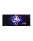 28x12 inches anime girl mouse pad with Neptune in a cosmic galaxy glow, smooth tracking desk mat.