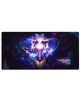 32x16 inches anime girl mouse pad with Neptune in a cosmic galaxy glow, neon sparks, and sci-fi desk mat art.