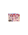 Classic anime girl mouse pad 14x10 inches with five lingerie-clad girls under pastel clouds, vivid print.