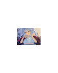 14x10 inches classic anime girl mouse pad with blue-haired kimono girl, butterflies, and blushing slime.