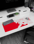 32x12 inches Sword Art Online mouse pad showing Asuna shouting in focus, hair whipping forward.
