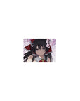 Classic anime girl mouse pad 14x10 inches with sakura petals, shrine maiden art, crisp detail.
