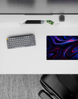 Liquid Abstract Deskmat | Mousepad | Deskpad - Neon Pulse