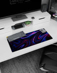 Liquid Abstract Deskmat | Mousepad | Deskpad - Neon Pulse