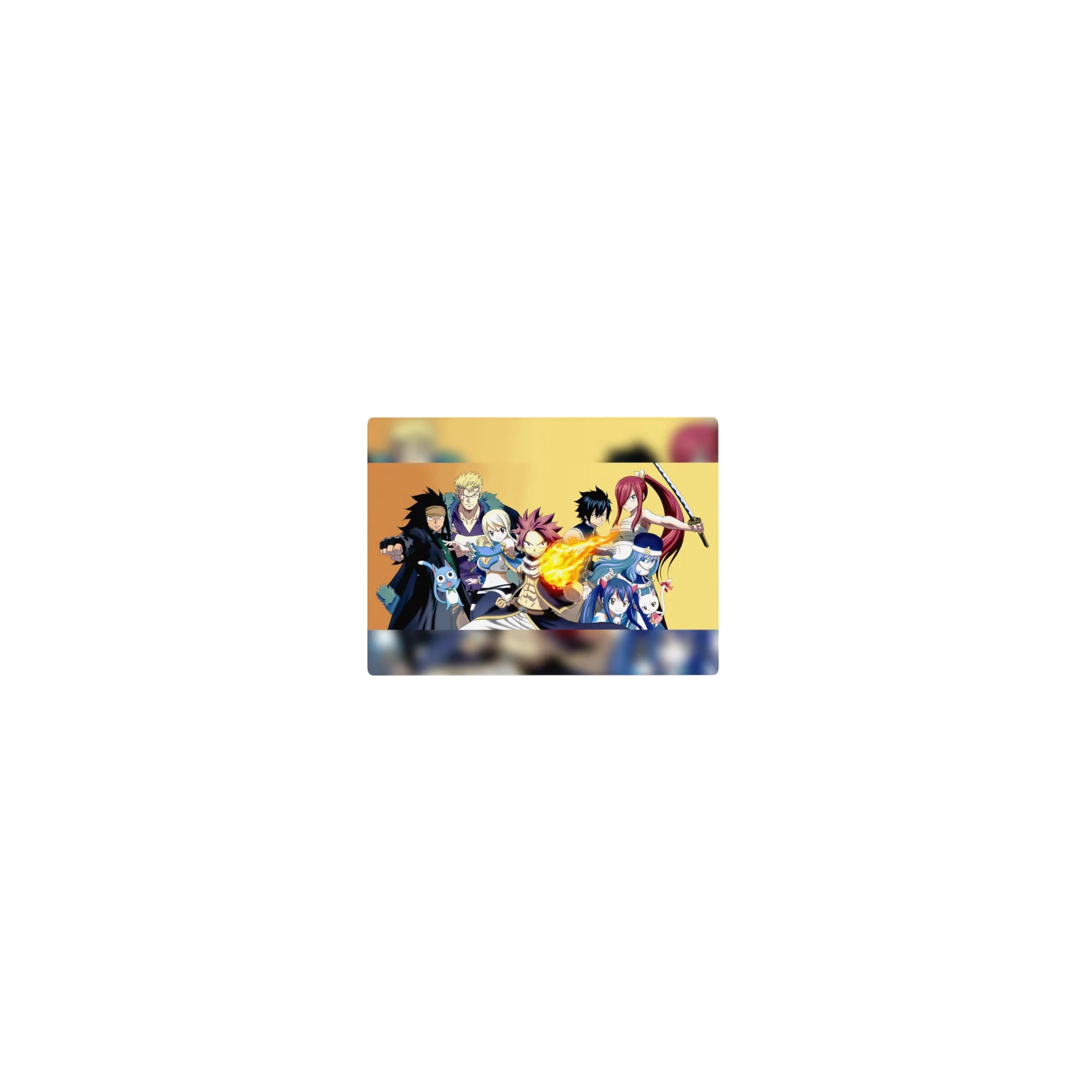 Fairy Tail team poster anime mouse pad 14x10 inches with Natsu, Lucy, Gray, Erza, Wendy, Happy.