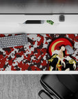 Bleach - Anime Mouse Pad and Desk Pad - Crimson Camouflage Kyōraku - AniChan