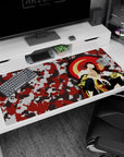 Bleach - Anime Mouse Pad and Desk Pad - Crimson Camouflage Kyōraku - AniChan