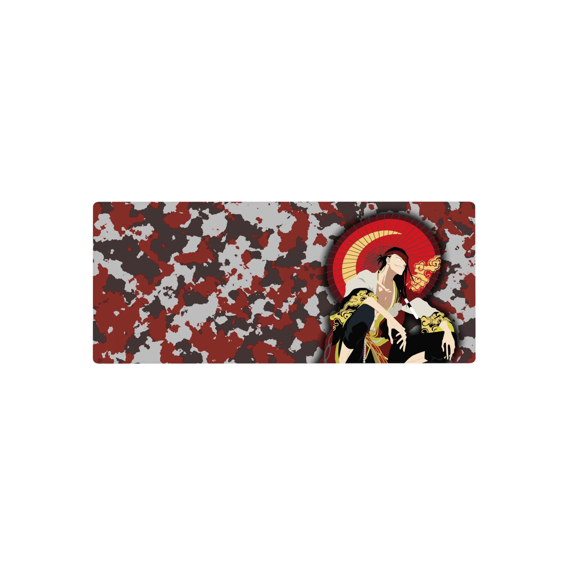 Bleach - Anime Mouse Pad and Desk Pad - Crimson Camouflage Kyōraku - AniChan