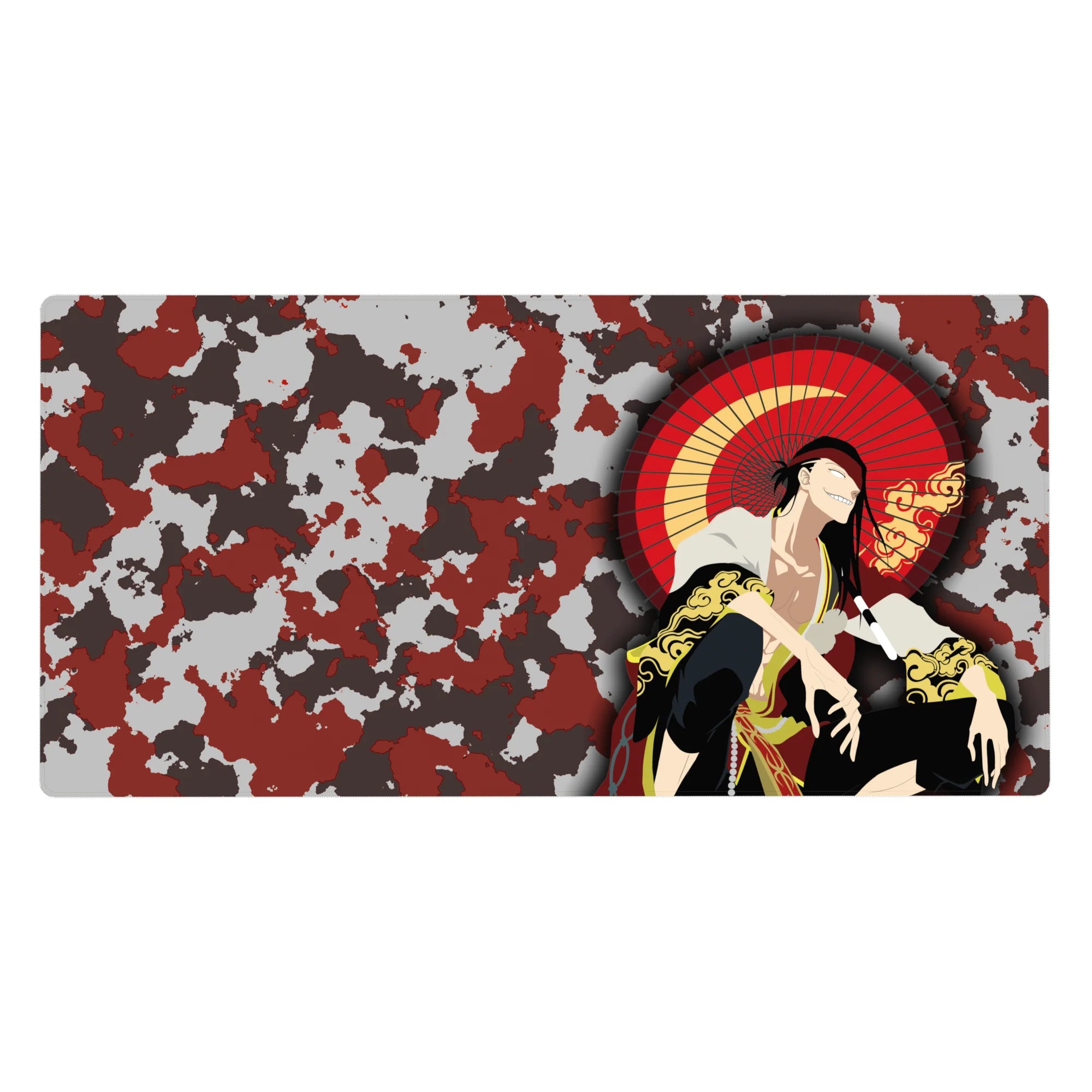 Bleach - Anime Mouse Pad and Desk Pad - Crimson Camouflage Kyōraku - AniChan