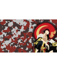 Bleach - Anime Mouse Pad and Desk Pad - Crimson Camouflage Kyōraku - AniChan