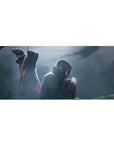 Naruto Shippuden Akatsuki rain scene anime desk pad, Itachi and Kisame, 36x16 inches.