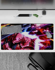 32x16 inches anime mouse pad in neon magenta, deep black, and streaky blue space cockpit vibe.