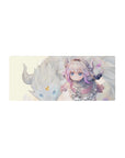 28x12 inches anime girl mouse pad with Kanna Kamui and fluffy dragon, sparkles and golden butterfly.
