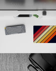 Geometry Abstract Deskmat | Mousepad | Deskpad - Retro Stripe Burst - AniChan