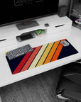 Geometry Abstract Deskmat | Mousepad | Deskpad - Retro Stripe Burst - AniChan