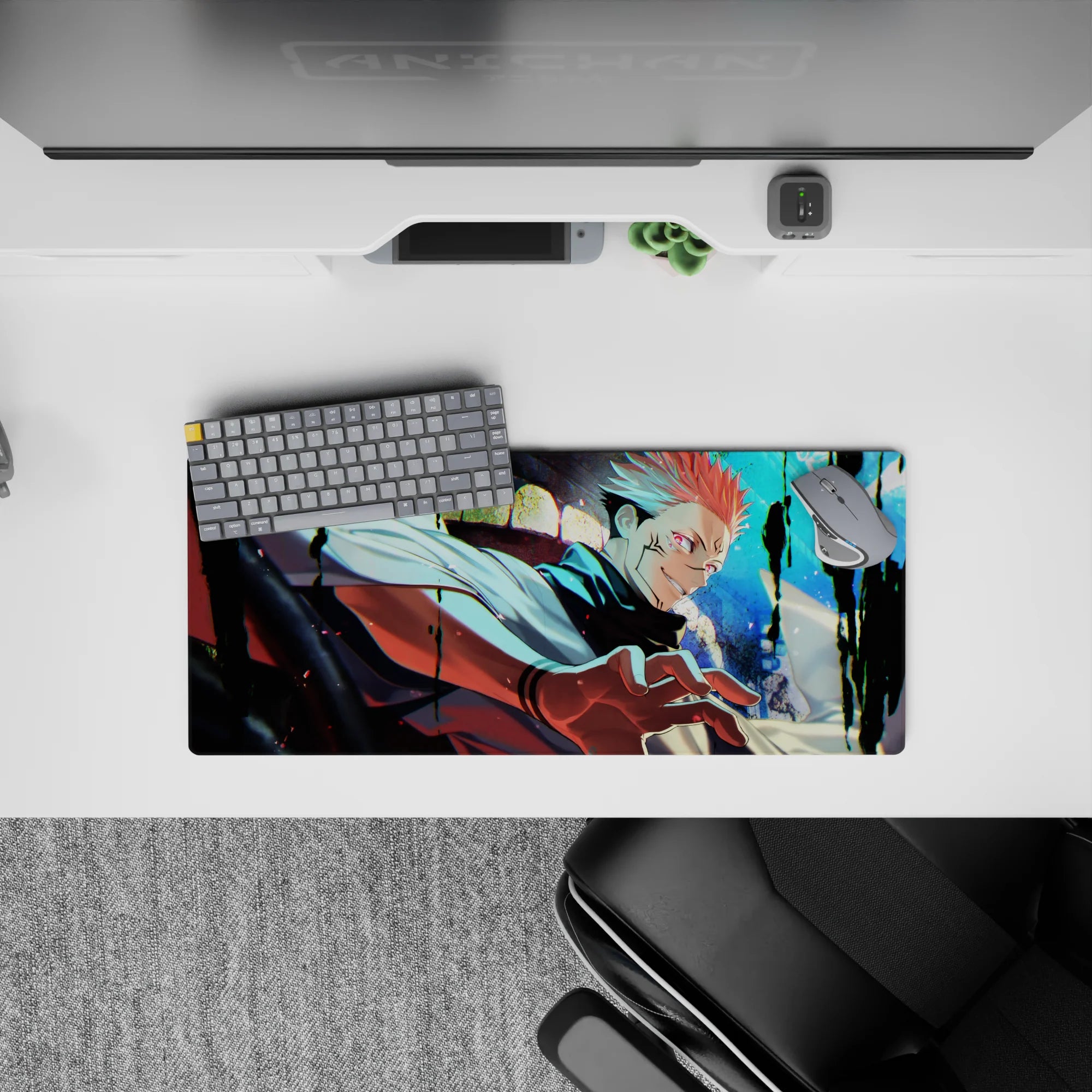 Jujutsu Kaisen Deskmat | Mousepad | Deskpad - Cursed King’s Grin - AniChan