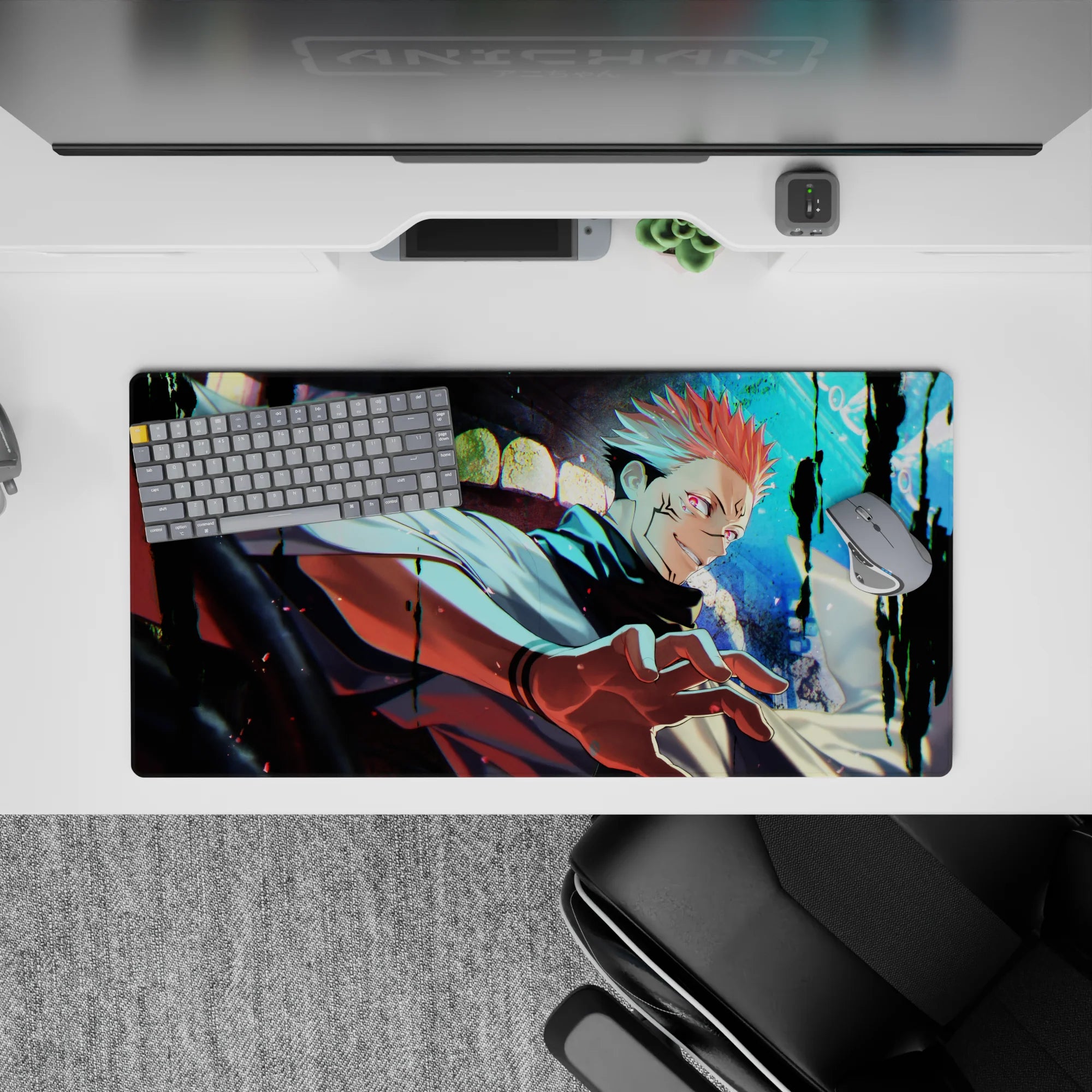 Jujutsu Kaisen Deskmat | Mousepad | Deskpad - Cursed King’s Grin - AniChan