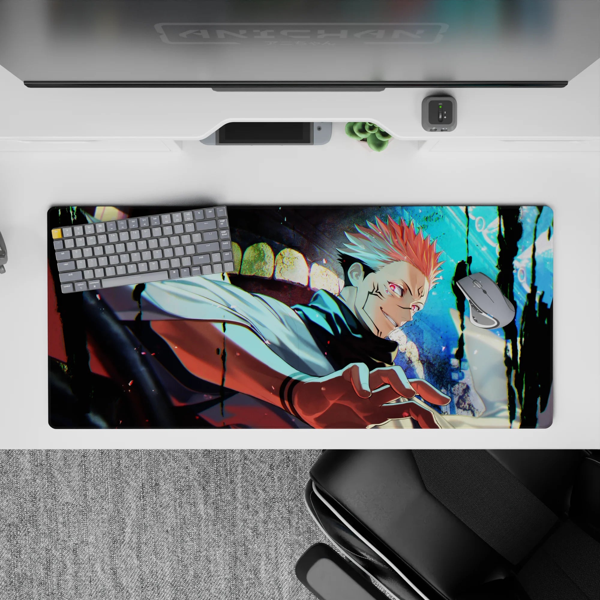 Jujutsu Kaisen Deskmat | Mousepad | Deskpad - Cursed King’s Grin - AniChan