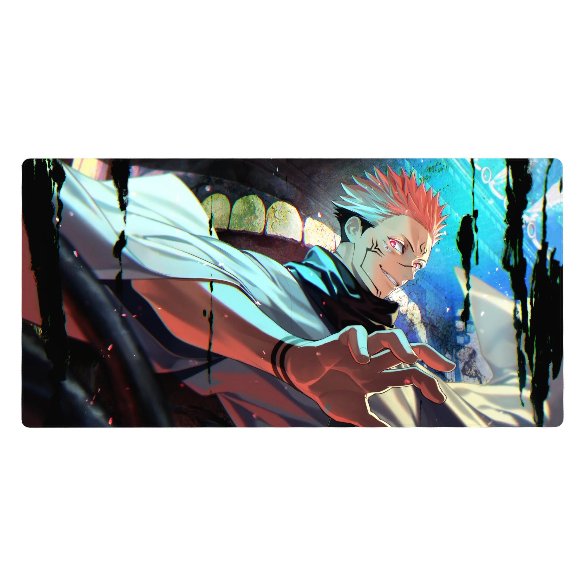 Jujutsu Kaisen Deskmat | Mousepad | Deskpad - Cursed King’s Grin - AniChan