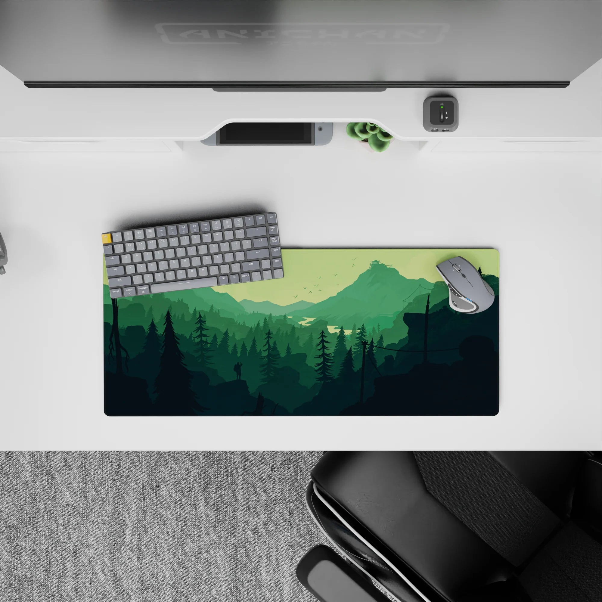 Vector Landscapes Deskmat | Mousepad | Deskpad - Mountain Wanderer