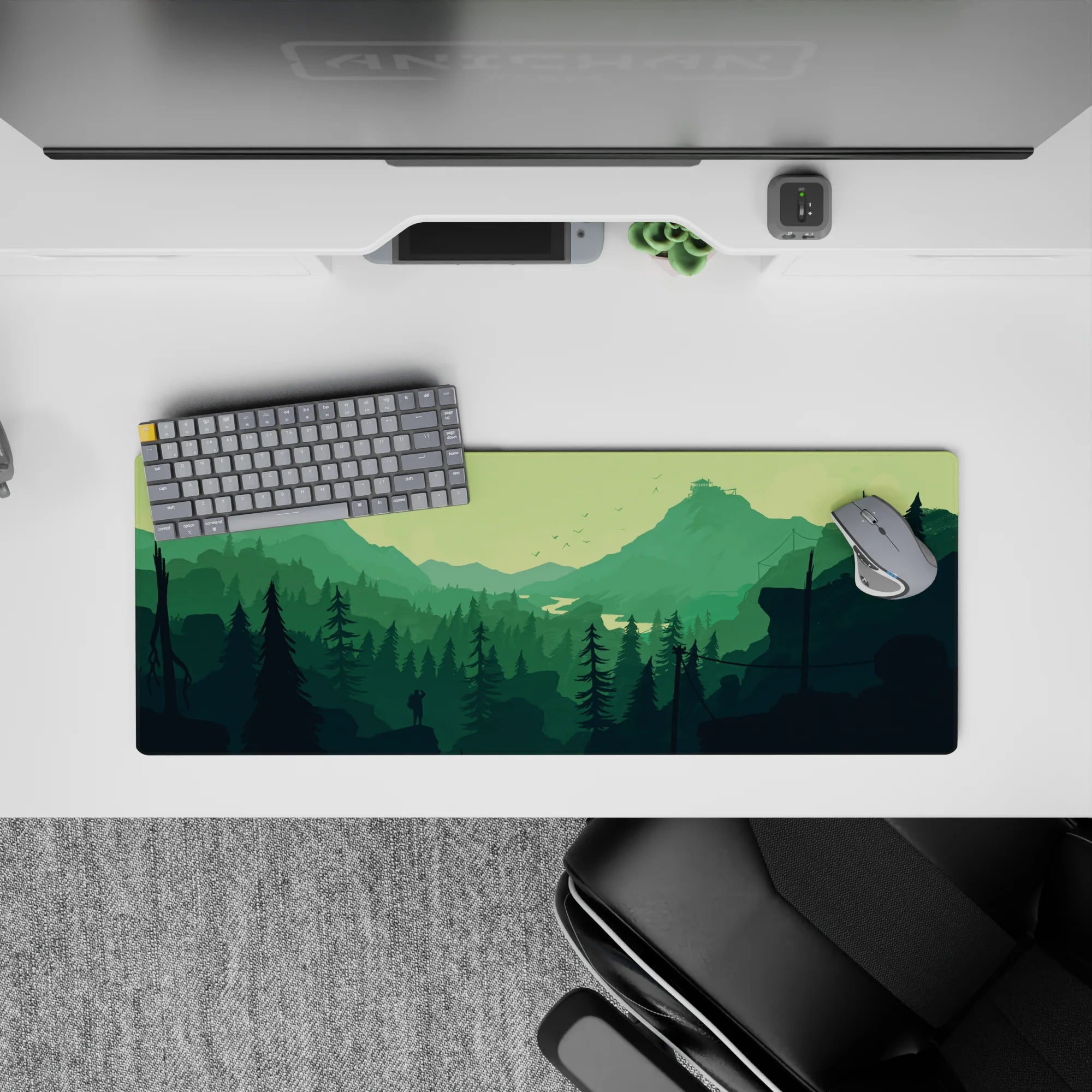 Vector Landscapes Deskmat | Mousepad | Deskpad - Mountain Wanderer