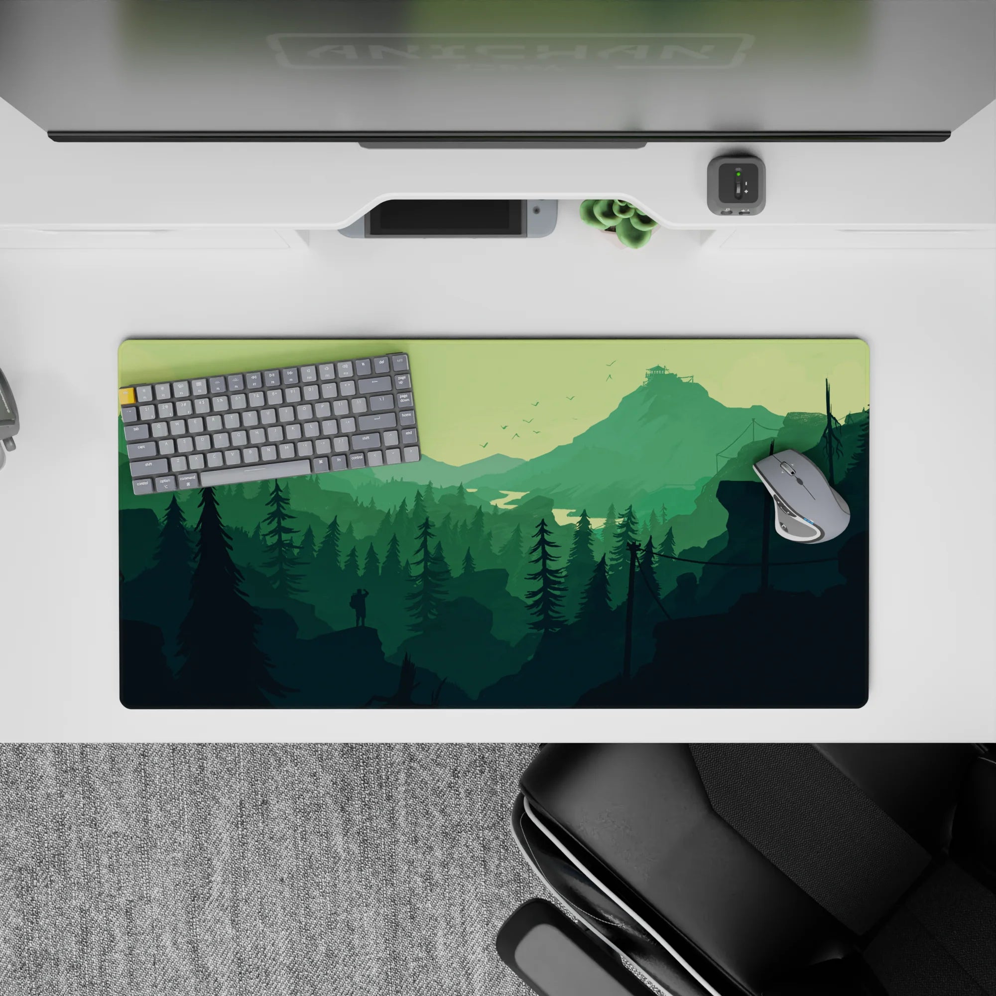 Vector Landscapes Deskmat | Mousepad | Deskpad - Mountain Wanderer