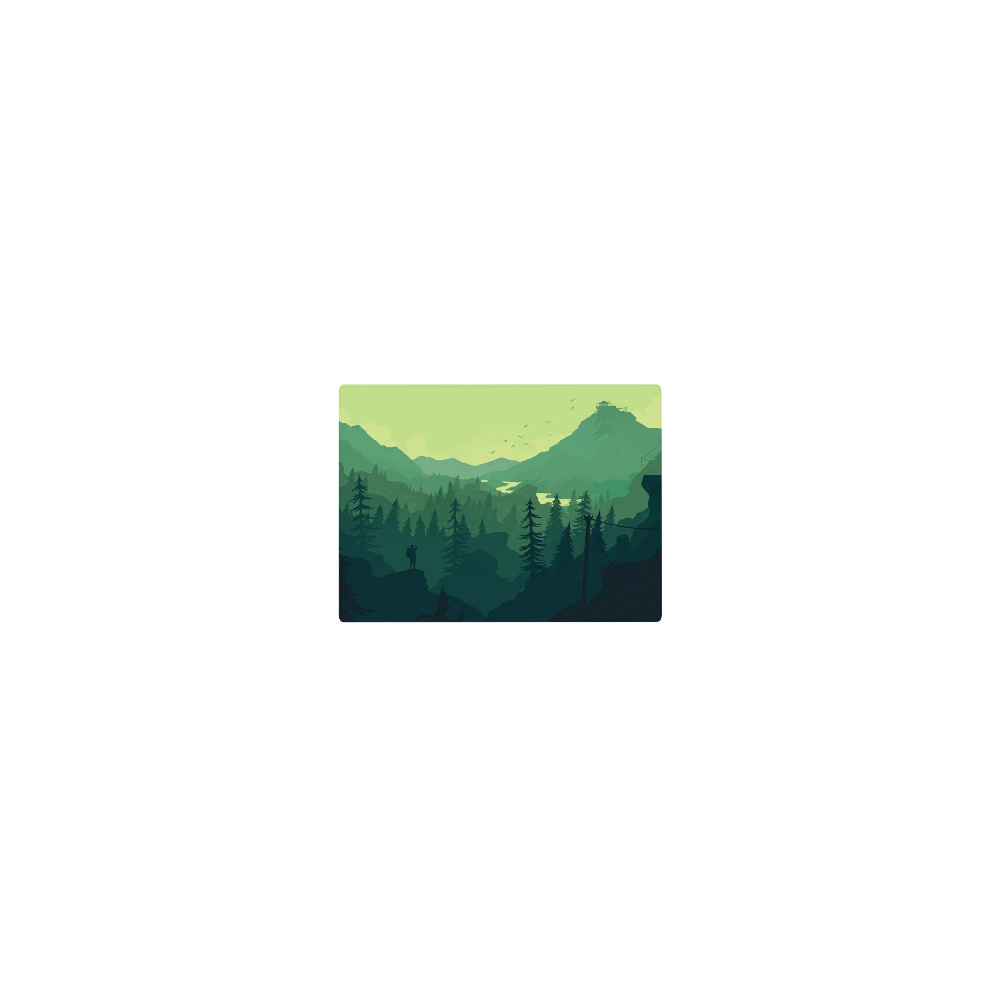 Vector Landscapes Deskmat | Mousepad | Deskpad - Mountain Wanderer